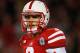 Oct 27, 2012; Lincoln, NE, USA; Nebraska Cornhuskers quarterback Taylor Martinez (3) looks to the bench against the Michigan Wolverines at Memorial Stadium in the first half. Mandatory Credit: Bruce Thorson-US PRESSWIRE