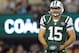 EAST RUTHERFORD, NJ - NOVEMBER 22: Quarterback Tim Tebow #15 of the New York Jets during warm ups before the start of their game against the New England Patriots at MetLife Stadium on November 22, 2012 in East Rutherford, New Jersey. (Photo by Rich Schultz /Getty Images)