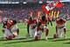 KANSAS CITY, MO - DECEMBER 02: The Kansas City Chiefs neel and pray before a game against the Carolina Panthers on December 2, 2012 at Arrowhead Stadium in Kansas City, Missouri. (Photo by Peter Aiken/Getty Images)