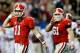 ATLANTA, GA - DECEMBER 01: Quarterback Aaron Murray #11 of the Georgia Bulldogs and center David Andrews #61 walk off the field after failing to convert on third down during the second half against the Alabama Crimson Tide during the SEC Championship Game at the Georgia Dome on December 1, 2012 in Atlanta, Georgia. (Photo by Kevin C. Cox/Getty Images)