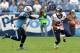 Dec 2, 2012; Nashville, TN, USA; Houston Texans running back Arian Foster (23) carries the ball against Tennessee Titans safety Michael Griffin (33) during the second half at LP Field. The Texans beat the Titans 24-10. Mandatory credit: Don McPeak-US Presswire