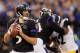 BALTIMORE, MD - DECEMBER 02: Quarterback Joe Flacco #5 of the Baltimore Ravens drops back to pass against the Pittsburgh Steelers during the first half at M&T Bank Stadium on December 2, 2012 in Baltimore, Maryland. (Photo by Rob Carr/Getty Images)