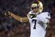 LOS ANGELES, CA - NOVEMBER 24: Stephon Tuitt #7 of the Notre Dame Fighting Irish reacts during a 22-13 win over the USC Trojans at Los Angeles Memorial Coliseum on November 24, 2012 in Los Angeles, California. (Photo by Harry How/Getty Images)