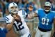 On the move, off balanced, being chased. A day in the life of Andrew Luck.