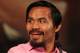 LAS VEGAS, NV - JUNE 09: Manny Pacquiao addresses the media during the post-fight press conference after he was defeated by Timothy Bradley by split decision at MGM Grand Garden Arena on June 9, 2012 in Las Vegas, Nevada. (Photo by Jeff Bottari/Getty Images)