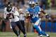 DETROIT, MI - NOVEMBER 22: Ryan Broyles #84 of the Detroit Lions runs for extra yards after a second quarter catch in front of Quintin Demps #27 of the Houston Texans at Ford Field on November 22, 2012 in Detroit, Michigan. (Photo by Gregory Shamus/Getty Images)