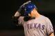 OAKLAND, CA - OCTOBER 02: Josh Hamilton #32 of the Texas Rangers walks back to the dugout after grounding out in the ninth inning of their game against the Oakland Athletics at O.co Coliseum on October 2, 2012 in Oakland, California. (Photo by Ezra Shaw/Getty Images)