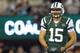 EAST RUTHERFORD, NJ - NOVEMBER 22: Quarterback Tim Tebow #15 of the New York Jets during warm ups before the start of their game against the New England Patriots at MetLife Stadium on November 22, 2012 in East Rutherford, New Jersey. (Photo by Rich Schultz /Getty Images)