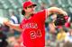 SEATTLE, WA - OCTOBER 02: Starting pitcher Dan Haren #24 of the Los Angeles Angels of Anaheim pitches against the Seattle Mariners at Safeco Field on October 2, 2012 in Seattle, Washington. (Photo by Otto Greule Jr/Getty Images)