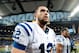 Dec 2, 2012; Detroit, MI, USA; Indianapolis Colts quarterback Andrew Luck (12) after the game against the Detroit Lions at Ford Field. Colts won 35-33. Mandatory Credit: Tim Fuller-USA TODAY Sports