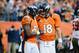 DENVER, CO - DECEMBER 2: Peyton Manning #18 congratulates Demaryius Thomas #88 of the Denver Broncos following his touchdown against the Tampa Bay Buccaneers at Sports Authority Field at Mile High on December 2, 2012 in Denver, Colorado. (Photo by Garrett W. Ellwood/Getty Images)