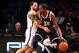 Dec. 4, 2012; Brooklyn, NY, USA; Oklahoma City Thunder small forward Kevin Durant (35) dribbles the ball around Brooklyn Nets point guard Deron Williams (8) during the second half at Barclays Center. Thunder won 117-111. Mandatory Credit: Debby Wong-USA TODAY Sports