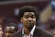 Oct 15, 2012; Philadelphia, PA, USA; Philadelphia 76ers center Andrew Bynum (33) before the game against the Boston Celtics at the Wachovia Center. The Sixers defeated the Celtics 107-75. Mandatory Credit: Howard Smith-USA TODAY Sports