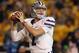 WACO, TX - NOVEMBER 17: Collin Klein #7 of the Kansas State Wildcats throws the ball against the Baylor Bears at Floyd Casey Stadium on November 17, 2012 in Waco, Texas. (Photo by Ronald Martinez/Getty Images)