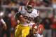 Oct 4, 2012; Salt Lake City, UT, USA; Southern California Trojans tailback Silas Redd (25) carries the ball against the Utah Utes at Rice-Eccles Stadium. Mandatory Credit: Kirby Lee/Image of Sport-USA TODAY Sports