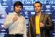 Sept 19, 2012; New York, NY, USA; Manny Pacquaio and Juan Manuel Marquez pose during the press conference announcing their fourth fight at The Edison Ballroom. Mandatory Credit: Ed Mulholland-USA TODAY Sports