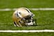 November 11, 2012; New Orleans, LA, USA; A New Orleans Saints helmet on the field prior to kickoff of a game against the Atlanta Falcons at the Mercedes-Benz Superdome. Mandatory Credit: Derick E. Hingle-USA TODAY Sports