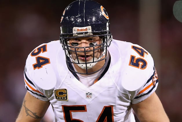 Brian Urlacher Fined $31,500 for Second Horse Collar Tackle