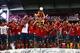 KIEV, UKRAINE - JULY 01: Iker Casillas (C) of Spain lifts the trophy as he celebrates following victory in the UEFA EURO 2012 final match between Spain and Italy at the Olympic Stadium on July 1, 2012 in Kiev, Ukraine. (Photo by Alex Grimm/Getty Images)