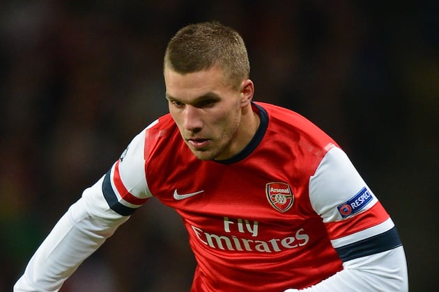Podolski Sidelined by Hamstring Injury