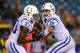 JACKSONVILLE, FL - NOVEMBER 08: Andrew Luck #12 of the Indianapolis Colts hands off to Vick Ballard #33 during a game against the Jacksonville Jaguars at EverBank Field on November 8, 2012 in Jacksonville, Florida. (Photo by Mike Ehrmann/Getty Images)