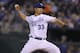 KANSAS CITY, MO - OCTOBER 2: Jeremy Guthrie #33 of the Kansas City Royals pitches against the Detroit Tigers in the first inning at Kauffman Stadium on October 2, 2012 in Kansas City, Missouri. (Photo by Ed Zurga/Getty Images)