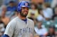 June 7, 2012; Milwaukee, WI, USA; Chicago Cubs third baseman Ian Stewart (2) during the game against the Milwaukee Brewers at Miller Park. Mandatory Credit: Benny Sieu-USA TODAY Sports