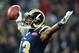 LONDON, ENGLAND - OCTOBER 28: Chris Givens #13 of the St. Louis Rams celebrates scoring the opening touchdown during the NFL International Series match between the New England Patriots and the St.Louis Rams at Wembley Stadium on October 28, 2012 in London, England. (Photo by Jamie McDonald/Getty Images)