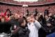 COLUMBUS, OH - NOVEMBER 24: Head coach Urban Meyer of the Ohio State Buckeyes celebrates the Buckeyes' 26-21 win over the Michigan Wolverines at Ohio Stadium on November 24, 2012 in Columbus, Ohio. (Photo by Jamie Sabau/Getty Images)