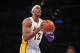 December 2, 2012; Los Angeles, CA, USA; Los Angeles Lakers center Dwight Howard (12) attempts a free throw shot against the Orlando Magic during the second half at Staples Center. Mandatory Credit: Gary A. Vasquez-USA TODAY Sports