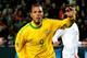 JOHANNESBURG, SOUTH AFRICA - JUNE 28: Luis Fabiano of Brazil celebrates scoring his team's second goal during the 2010 FIFA World Cup South Africa Round of Sixteen match between Brazil and Chile at Ellis Park Stadium on June 28, 2010 in Johannesburg, South Africa. (Photo by Clive Rose/Getty Images)