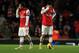 LONDON, ENGLAND - DECEMBER 01: Santi Cazorla and Mikel Arteta of Arsenal look dejected as Swansea celebrate during the Barclays Premier League match between Arsenal and Swansea City at the Emirates Stadium on December 1, 2012 in London, England. (Photo by Richard Heathcote/Getty Images)