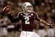 COLLEGE STATION, TX - NOVEMBER 24: Johnny Manziel #2 of the Texas A&M Aggies looks to pass during their game against the Missouri Tigers at Kyle Field on November 24, 2012 in College Station, Texas. (Photo by Scott Halleran/Getty Images)