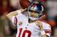 LANDOVER, MD - DECEMBER 03: Quarterback Eli Manning #10 of the New York Giants throws the ball in the third quarter against the Washington Redskins at FedExField on December 3, 2012 in Landover, Maryland. (Photo by Rob Carr/Getty Images)