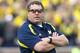 ANN ARBOR, MI - OCTOBER 20: Head coach Brady Hoke of the Michigan Wolverines watches the action during the game against the Michigan State Spartans at Michigan Stadium on October 20, 2012 in Ann Arbor, Michigan. The Wolverines defeated the Spartans 12-10. (Photo by Leon Halip/Getty Images)