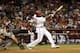 Justin Upton follows through during an Oct. 2 game against the Colorado Rockies
