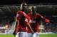 READING, ENGLAND - DECEMBER 01: Anderson of Manchester United celebrates scoring a goal with teammate Ashley Young during the Barclays Premier League match between Reading and Manchester United at Madejski Stadium on December 1, 2012 in Reading, England. (Photo by Michael Regan/Getty Images)