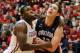 Dec. 5, 2012; Pullman, WA, USA; Gonzaga Bulldogs forward Kelly Olynyk (13) fights for position with Washington State Cougars guard Royce Woolridge (22) during the second half at the Beasley Performing Arts Coliseum. The Bulldogs would go not beat the Cougars by a final score of 71-69. Mandatory Credit: James Snook-USA TODAY Sports
