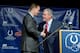 INDIANAPOLIS, IN - MARCH 07: Peyton Manning (L) and Indianapolis Colts owner Jim Irsay hug during a press conference announcing that the Colts will release Manning at Indiana Farm Bureau Football Center on March 7, 2012 in Indianapolis, Indiana. (Photo by Joey Foley/Getty Images)