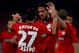 NAPLES, ITALY - JULY 29: Manuel Friedrich (R) of Bayer Leverkusen celebrates with his team-mate Gonzalo Castro after scoring his first team's goal during the preseason friendly match between SSC Napoli and Bayer Leverkusen at Stadio San Paolo on July 29, 2012 in Naples, Italy. (Photo by Paolo Bruno/Getty Images)