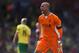 NORWICH, ENGLAND - SEPTEMBER 29: Pepe Reina of Liverpool celebrates his team scoring a goal during the Barclays Premier League match between Norwich City and Liverpool at Carrow Road on September 29, 2012 in Norwich, England. (Photo by Julian Finney/Getty Images)