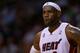MIAMI, FL - NOVEMBER 29: LeBron James #6 of the Miami Heat looks on during a game against the San Antonio Spurs at American Airlines Arena on November 29, 2012 in Miami, Florida. (Photo by Mike Ehrmann/Getty Images)