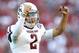 TUSCALOOSA, AL - NOVEMBER 10: Quarterback Johnny Manziel #2 of the Texas A&M Aggies celebrates after a touchdown during the game against the Alabama Crimson Tide at Bryant-Denny Stadium on November 10, 2012 in Tuscaloosa, Alabama. (Photo by Mike Zarrilli/Getty Images)