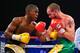 LAS VEGAS, NV - DECEMBER 08: (L-R) Javier Fortuna throws a left to the body of Patrick Hyland during their WBA interim featherweight title fight at the MGM Grand Garden Arena on December 8, 2012 in Las Vegas, Nevada. (Photo by Al Bello/Getty Images)