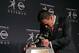 Dec 8, 2012; New York, NY, USA; Texas A&M Aggies quarterback Johnny Manziel kisses the 2012 Heisman Trophy after a press conference at the Marriott Marquis in downtown New York City. Mandatory Credit: Jerry Lai-USA TODAY Sports