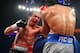LAS VEGAS, NV - DECEMBER 08: (L-R) Juan Manuel Marquez throws a left at Manny Pacquiao during their welterweight bout at the MGM Grand Garden Arena on December 8, 2012 in Las Vegas, Nevada. (Photo by Al Bello/Getty Images)