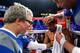 LAS VEGAS, NV - DECEMBER 08: (L-R) Trainer Freddie Roach talks with Manny Pacquiao between rounds against Juan Manuel Marquez during their welterweight bout at the MGM Grand Garden Arena on December 8, 2012 in Las Vegas, Nevada. (Photo by Al Bello/Getty Images)