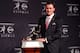 NEW YORK, NY - DECEMBER 08: Quarterback Johnny Manziel of the Texas A&M University Aggies poses with the Heisman Memorial Trophy after being named the 78th Heisman Memorial Trophy Award winner at a press conference after at the Marriott Marquis on December 8, 2012 in New York City. (Photo by Mike Stobe/Getty Images)