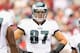 GLENDALE, AZ - SEPTEMBER 23: Tight end Brent Celek #87 of the Philadelphia Eagles during the NFL game against the Arizona Cardinals at the University of Phoenix Stadium on September 23, 2012 in Glendale, Arizona. The Cardinals defeated the Eagles 27-6. (Photo by Christian Petersen/Getty Images)