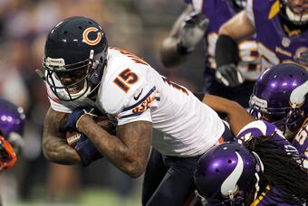 Brandon Marshall has six catches for 110 yards.